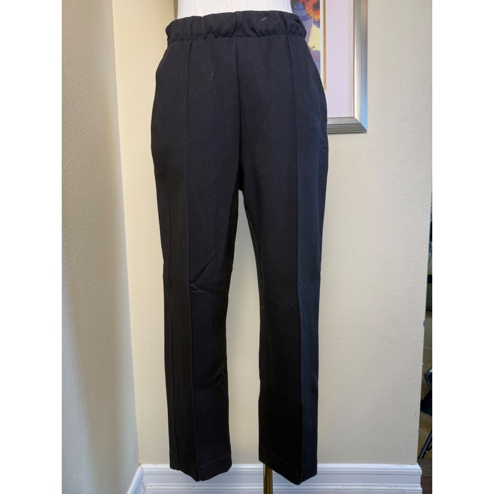 Everlane The Dream Pants Pull On Ankle Tapered Thick | Black | Size Medium